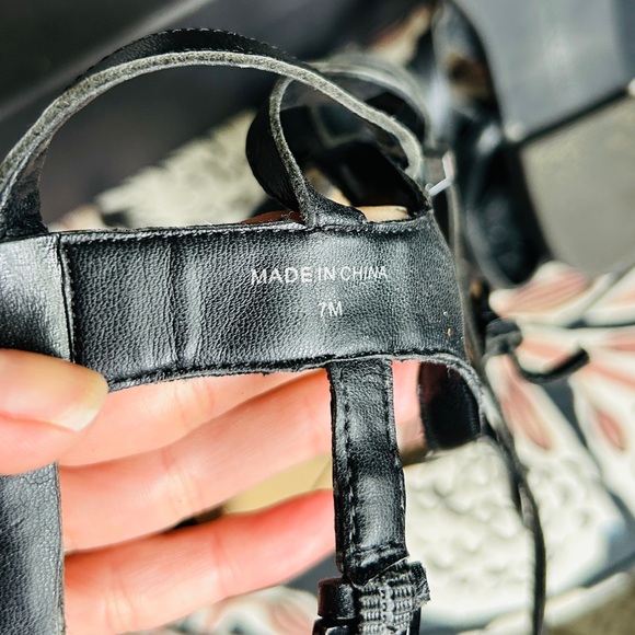 Rebecca Minkoff Black Leather Georgina Gladiator Sandals Women’s Size 7 - Picture 9 of 10